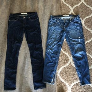 Two pairs of AF skinny jeans